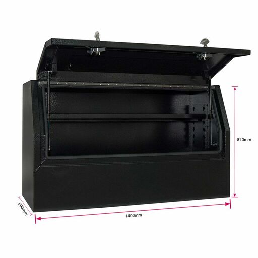 Daytona DBS1200HW 2mm 1200mm x 600mm x 820mm Half Lid Black Aluminium Storage Box