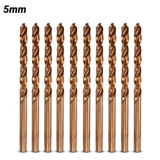 Xtorque X35510 10-Pack 5mm 135º M35 Cobalt Steel Drill Bit