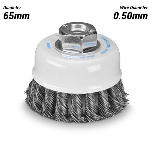 Bordo 5100-65-3.5 65mm 1 Row 0.50mm Twist Knot Cup Brush