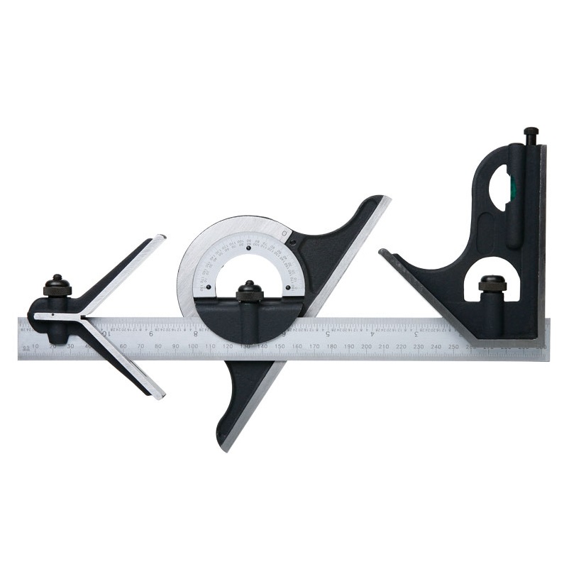 Accud AC-817-180-02 Combination Square & Protractor Set