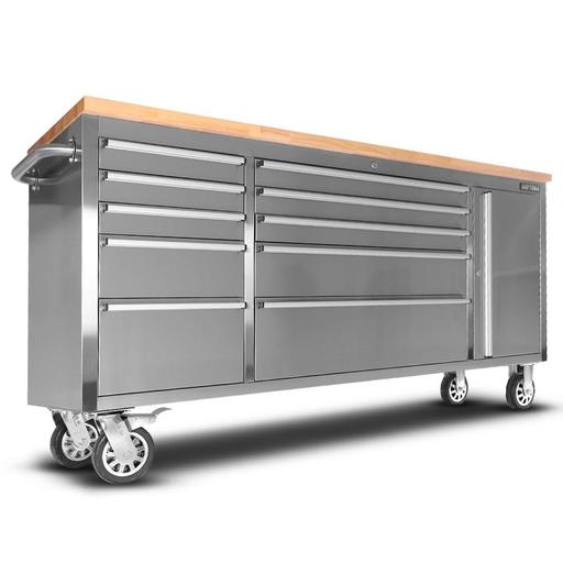 Daytona D72SWB 1828mm (72") Stainless Steel 10 Drawer Work Bench Tool Trolley