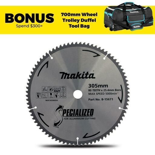 Makita B-15671 305mm (12") 80T Aluminium Cutting TCT Saw Blade