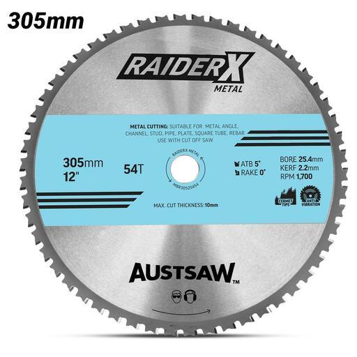 Austsaw MBR30525454 305mm (12") 25.4mm x 54T RaiderX Metal Blade