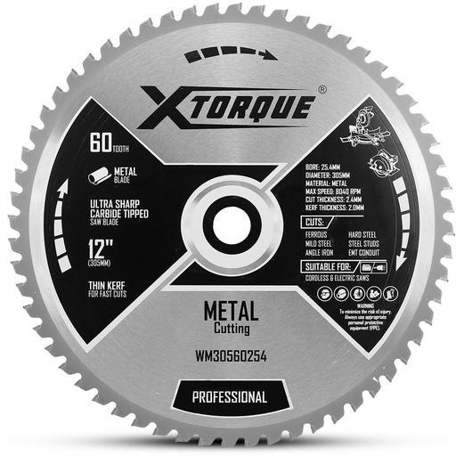 Xtorque WM30560254 305mm (12") 60-Tooth Metal Cutting Carbide Tipped Saw Blade