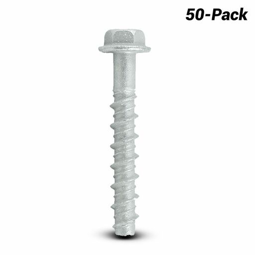 Ramset AS06050W 50-Pack 6mm x 50mm Zinc Plated AnkaScrew