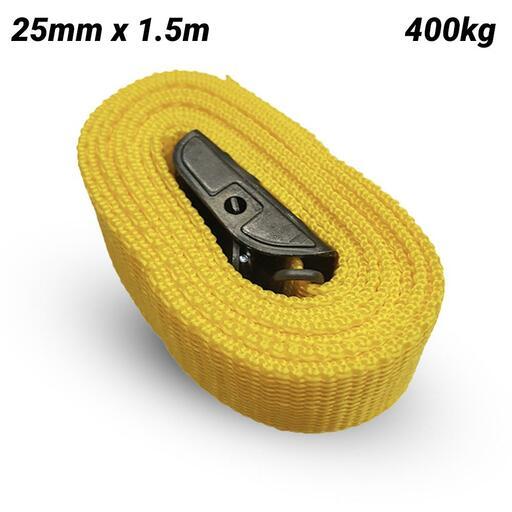 Fasty FASTY122 25mm x 1.5m 400kg Yellow Tie Down Strap