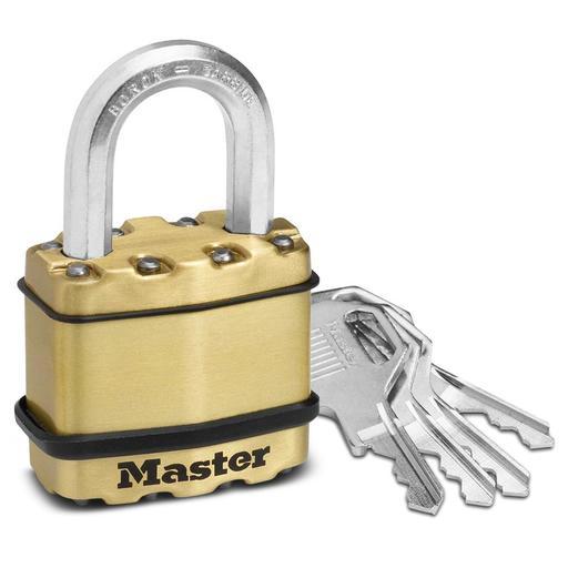 Master Lock M1BDAU 45mm (1-3/4") Excell Brass Covered Laminated Steel Padlock