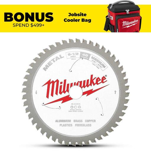 Milwaukee 48408315 165mm (6-1/2") 48T Medium Metal Circular Saw Blade