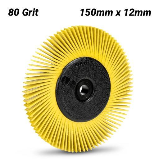 3M 61500151479 150mm x 12mm Scotch-Brite 80 Grit Angled Radial Bristle Brush