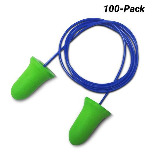 Maxisafe HEC679 100-Pack Class 4 22dB Disposable Corded Bell Shaped Ear Plugs