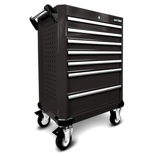 Daytona D7DTBL 7 Drawer Bottom Roller Cabinet - Black