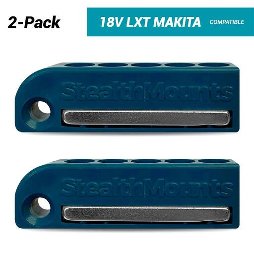 StealthMounts BH-MK-BLU-2 18V Makita LXT 2-Pack Magnetic Blue Drill Bit Holders
