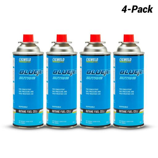Cigweld 308984 4-Pack BlueJet Butane Fuel Cell Gas