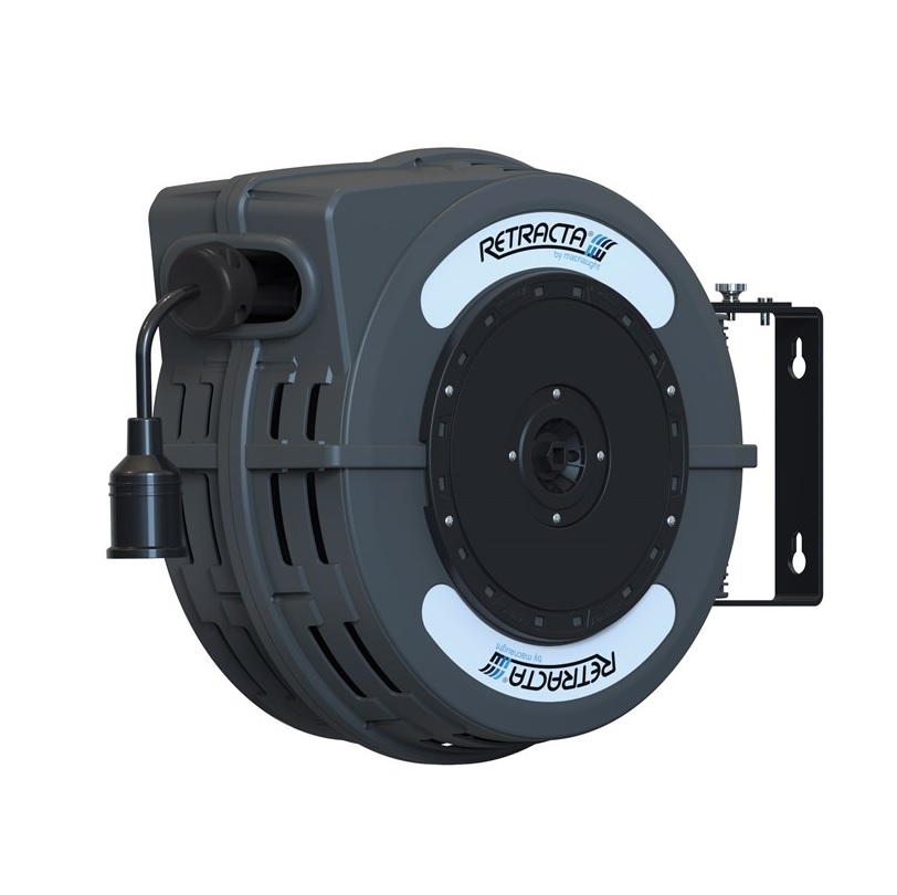 Macnaught C1EC15A20D-AU RETRACTA C1 Compact, Workshop Electrical Cable Reel 240V 15Amp 20m Dark Grey