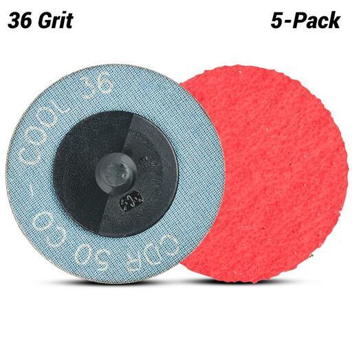 PFERD 47200078 5-pack CDR 50mm (2") 36 Grit Ceramic Oxide Cool Top Mini Abrasive Disc - Reduced Heat