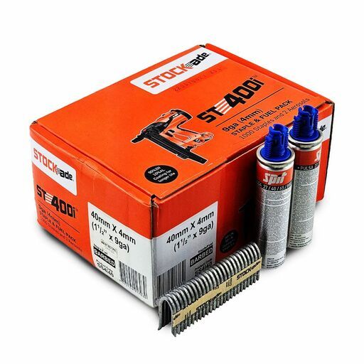 Stockade SS4i40 40mm x 4mm Barbed Staples & Fuel Pack
