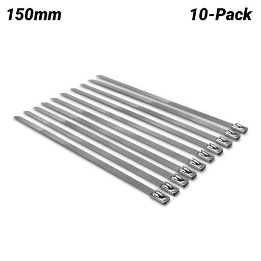 Fixed Fasteners FSSC150 10-Pack 4.6mm x 150mm Stainless Steel Cable Ties
