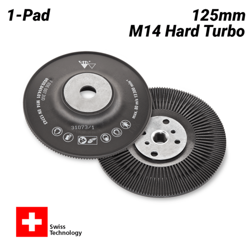 Sia Abrasives F03E0072UE 125mm (5") M14 Hard Turbo Fibre Disc Backing Pad