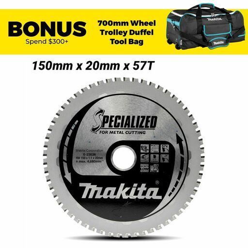 Makita E-23036 150mm x 20mm x 57T Metal TCT Saw Blade