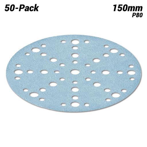Festool STF D150/48 P80 GR/50 (575162) 50-Pack 150mm (6") 48 Hole P80 Grit Granat Abrasive Disc