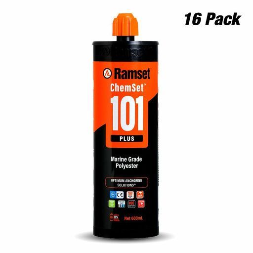 Ramset 16XC101S (Chemset™ 101) 600ml Marine Grade Anchoring Injection Adhesive - 16 Pack