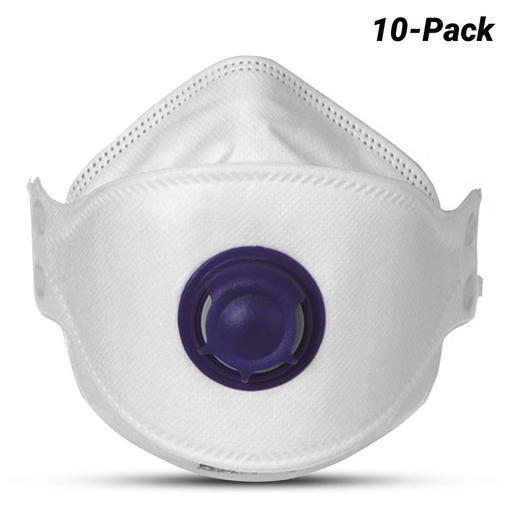 Pro Choice PCFFP2V 10-Pack Flat Fold P2 N95 Dusk Masks with Valve