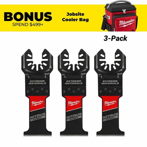 Milwaukee 49251573 3-Pack 35mm (1-3/8") OPEN-LOK Extreme Materials Blade with NITRUS CARBIDE