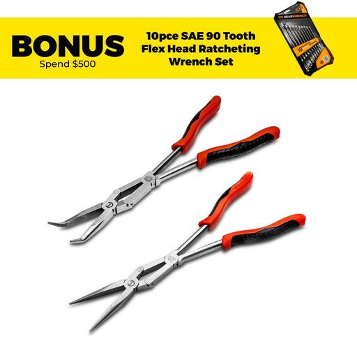Crescent PSX204C-06 2pce 330mm (13") X2 Straight & Bent Long Nose Pliers Set