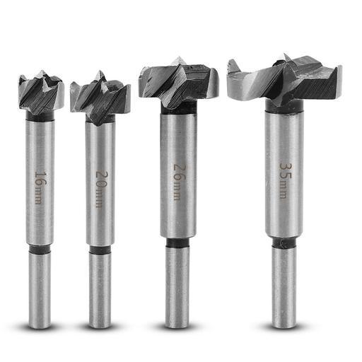 Xtorque X4FSB 4pce 16-35mm C45 Carbon Steel Forstner Woodworking Drill Bit Set