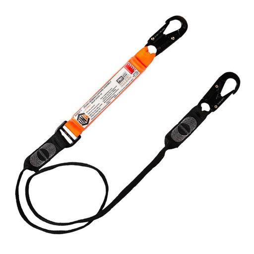 LINQ WLO1SNSN 2m Elite Single Leg Shock Absorbing Webbing Lanyard with Hardware