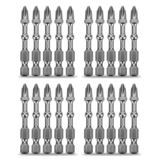 Xtorque X20PCPH2 Platinum 20-Pack PH2 50mm Philips Head Impact Ball Bits - MADE IN JAPAN