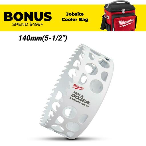 Milwaukee 49560848 140mm (5-1/2") HOLE DOZER Carbide Teeth Hole Saw