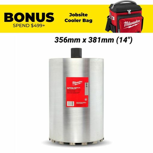 Milwaukee 48173140 356mm x 381mm (14") Diamond Premium Wet Core Bit