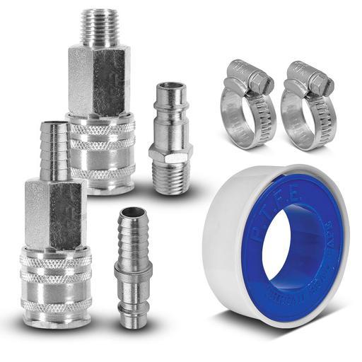 Jamec-Pem 70.0123 1/4" Euro Equivalent Unfitted Air Hose Coupling Kit