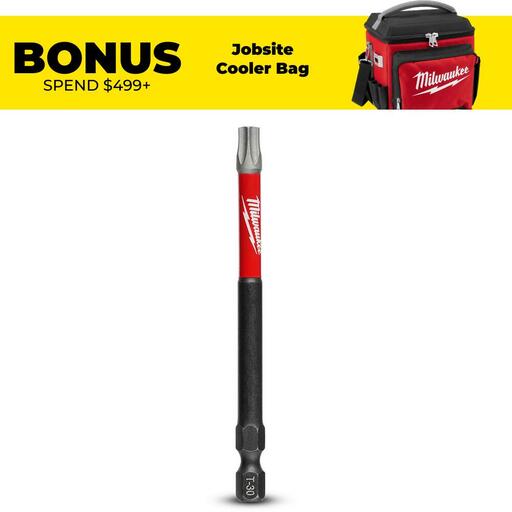 Milwaukee 48324289 89mm (3-1/2") SHOCKWAVE Torx T30 Power Bit
