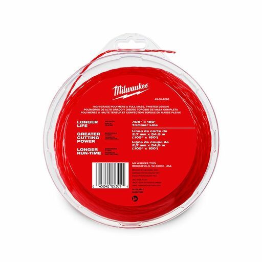 Milwaukee 49162800 2.7mm x 55m Trimmer Line