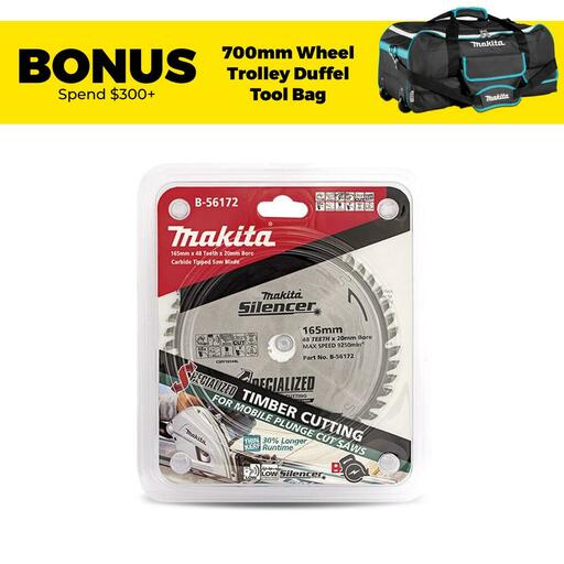 Makita B-56172 165mm (6.5") 48Teeth Specialised Plunge Cut TCT Saw Blade