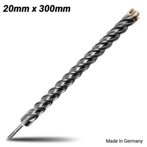 Xtorque X203004 Platinum SDS PLUS 20mm x 300mm Platinum 4 Cutter Drill Bit - MADE IN GERMANY