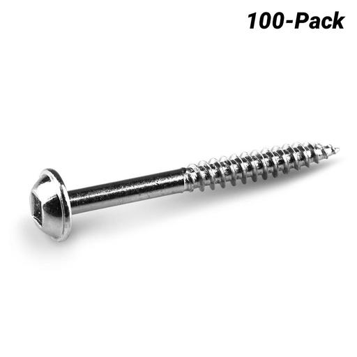 Kreg KR-SMLF150-100 100-Pack 38mm (1-1/2") Fine Thread Zinc Coated Pocket Screws