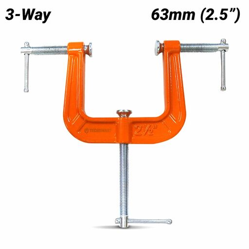 Techsmart T3WC63 63mm (2.5") 3-Way General Purpose Edge Clamp