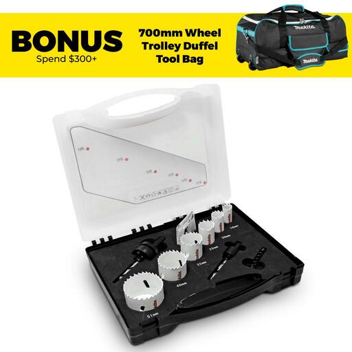 Makita D-47123 Electrician 6pce Std Bi-Metal HoleSaw Set