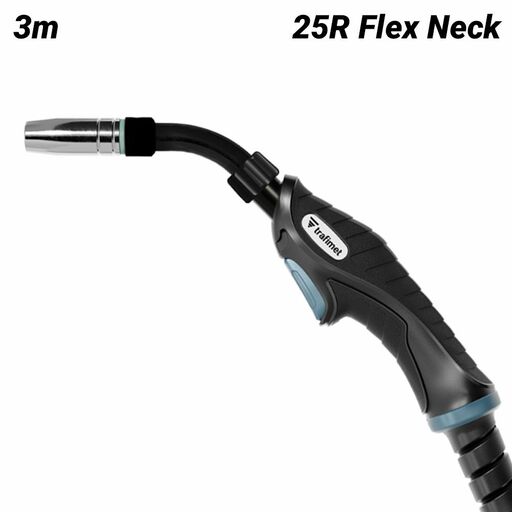 Trafimet MA4262-030 ERGOPLUS 3m 25R Flex Neck Air Cooled MIG Torch with Euro Connection