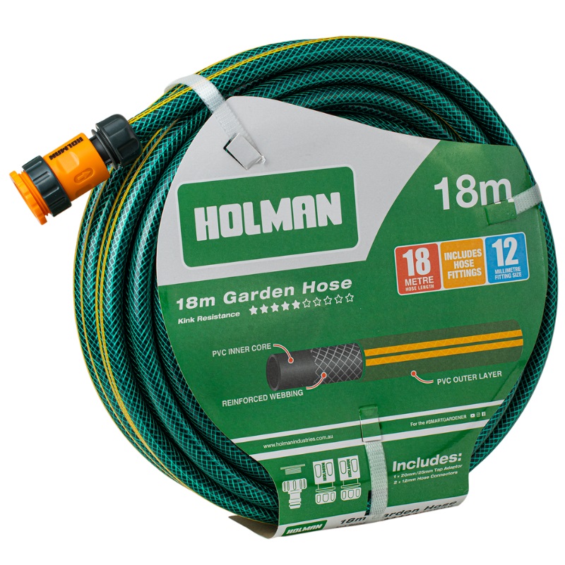 Holman GH1218F 12mm × 18m Fitted Garden Hose